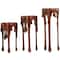 Copper Metal Pillar Candle Holder with Dripping Legs Set